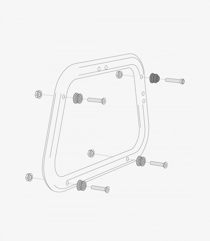 Adaptadores Soportes Laterales EVO para Maletas AERO ABS KFT.00.152.22500/B SW-MOTECH