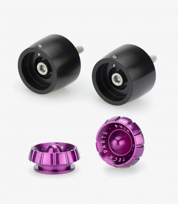 Contrapesos Thruster 20612N+9420L Puig color Lila para Aprilia RS 457/660 (21-25)
