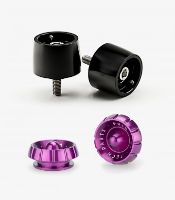 Puig Thruster 9874N+9420L Bar Ends in Purple for Yamaha R1, R6, R7