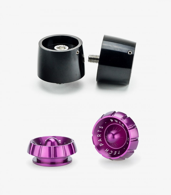 Puig Thruster 9698N+9420L Bar Ends in Purple for Benelli Leoncino 125/250/500/800