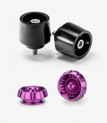 Contrapesos Thruster 9414N+9420L Puig color Lila para Yamaha FJR1300A/AS, FZ1, FZ8/Fazer, FZS600 Fazer, R1, R6