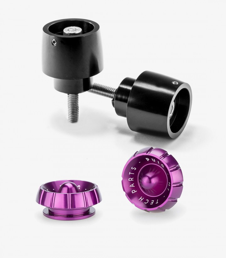 Contrapesos Thruster 9410N+9420L Puig color Lila para Honda CB, CBF, CBR, Integra, NC700/750/S/X, VFR, VTR