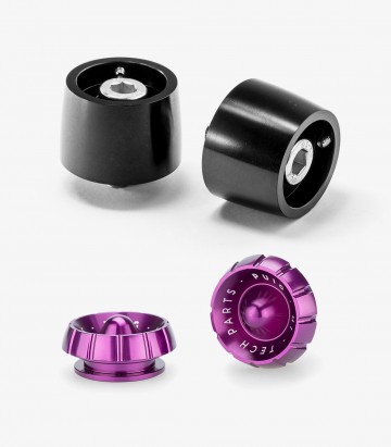 Puig Thruster 9409N+9420L Bar Ends in Purple for Kawasaki ER-6, Ninja, Versys, Vulcan S y otros modelos