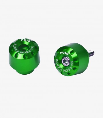 Contrapesos Cortos Puig color Verde para Kawasaki Ninja 650, Ninja H2 SX, Versys-X 300, Z650