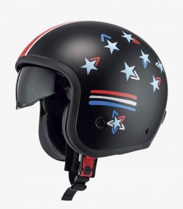 NZI Hopper Peter Matte Black Open Face Helmet