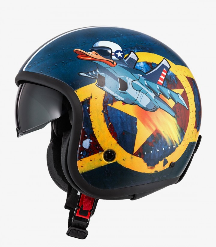 NZI Hopper Duck Matte Blue Open Face Helmet