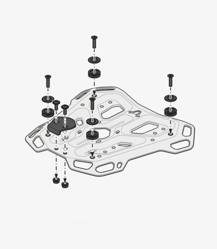Maleta Superior con Soporte TRAX ADV Plateada 38 L BMW R 1250 GS (21-24), F 900 GS Adventure (23) SW-MOTECH GPT.07.904.70100/...